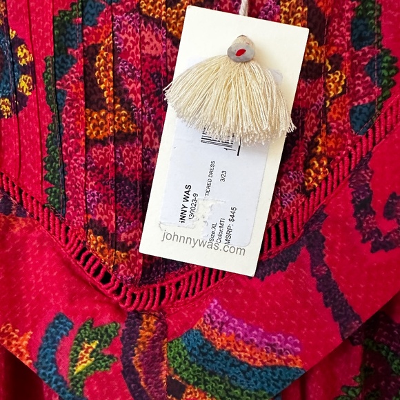 Johnny Was Workshop Tiered Floral Short Dress Size XL NWT - Picture 3 of 13